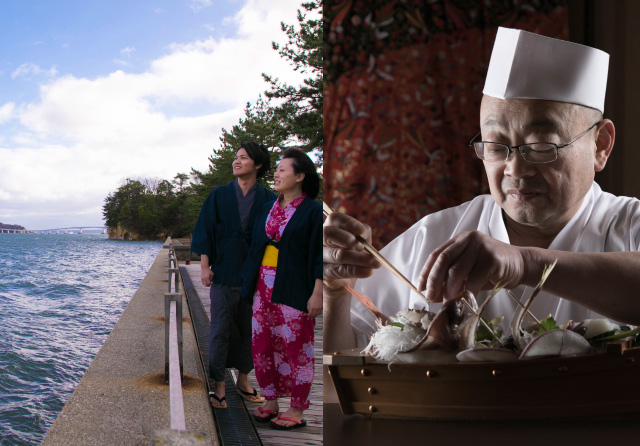 能登島観光の入口  七尾湾の海の幸